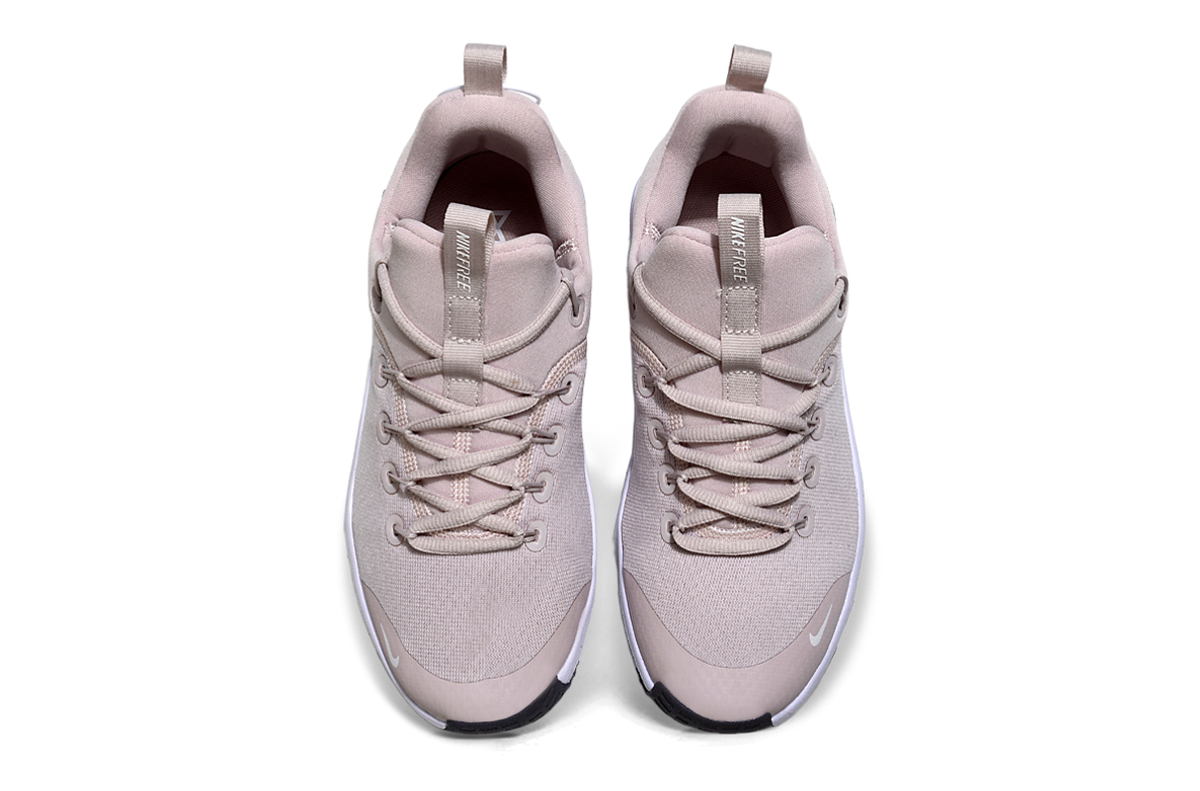 Taupe and White Nike Free Running Shoes - product image from the listing.