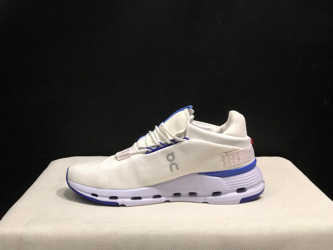 On Cloudnova 1 Sneakers, in White and Blue - product image from the listing.
