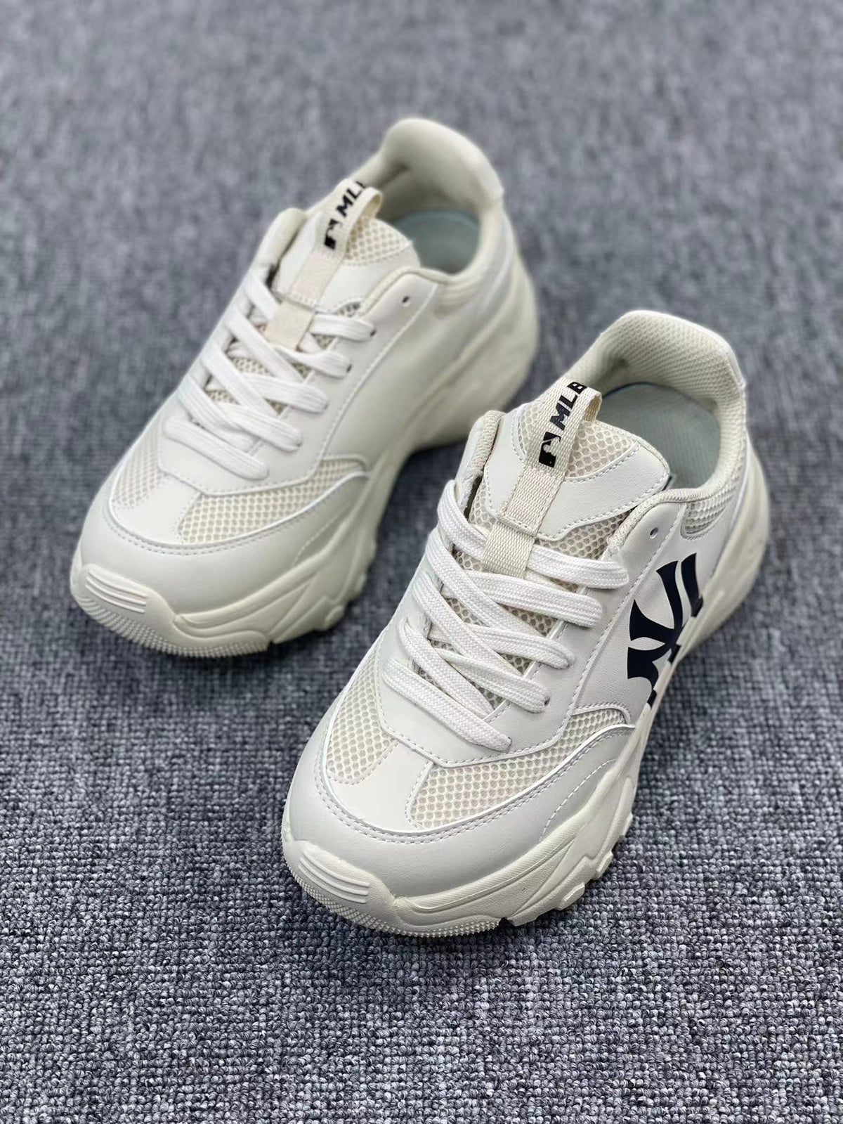 White MLB Chunky Low-Top Sneakers - product image from the listing.