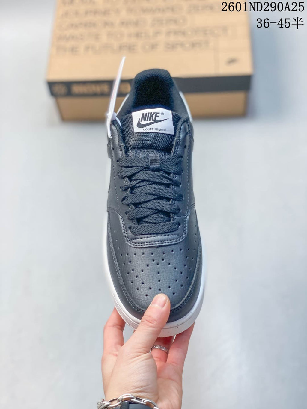 Nike Court Vision Low Sneakers in Navy White 2601ND290A25 - product image from the listing.