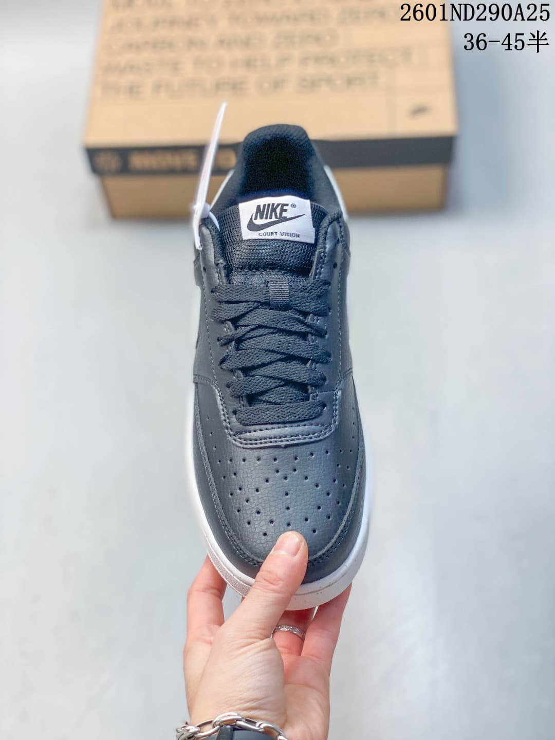Nike Court Vision Low Sneakers in Navy White 2601ND290A25 - product image from the listing.