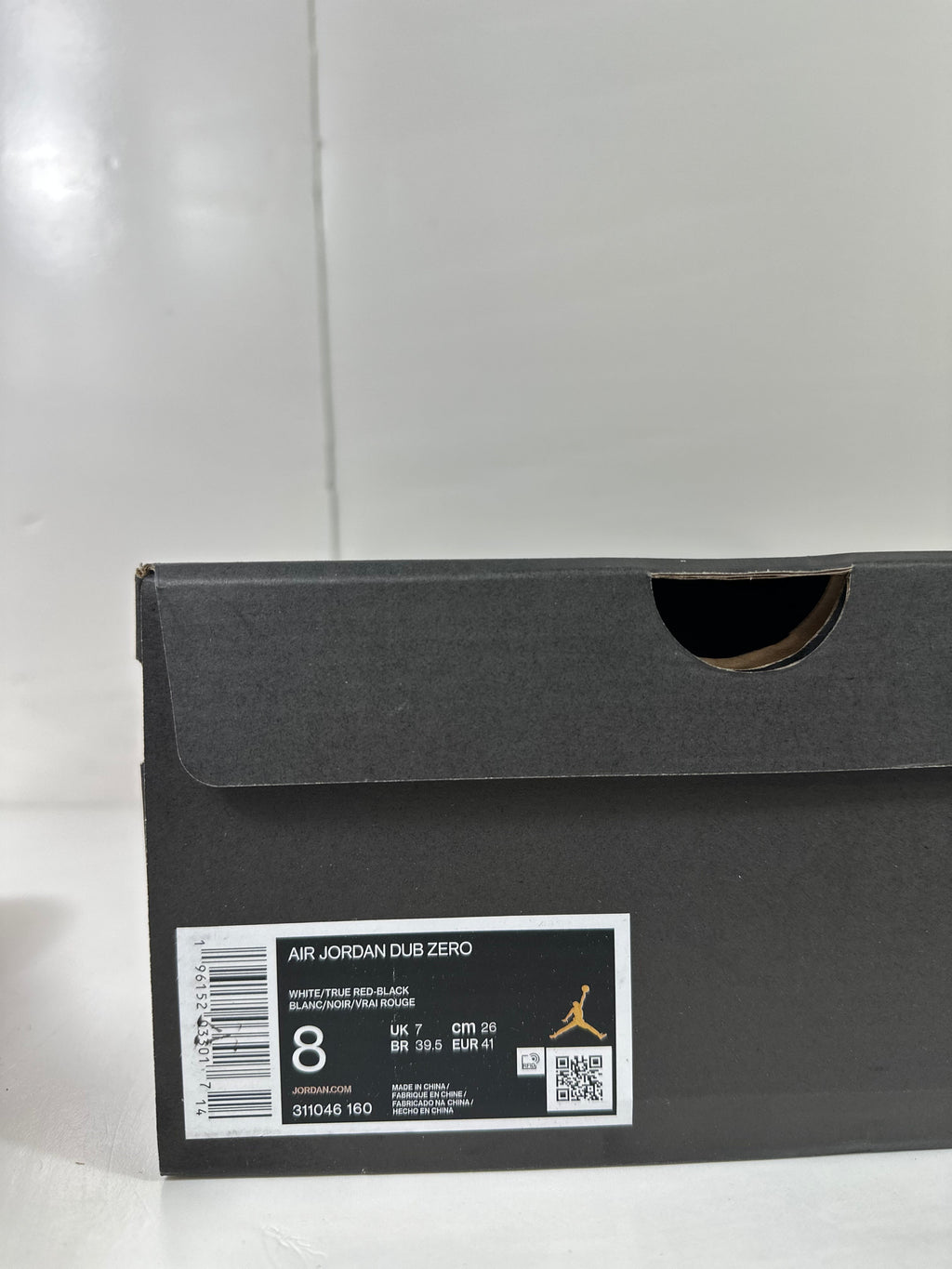 Jordan Dub Zero Basketball Sneakers in Red White Gray 311046-160 - product image from the listing.