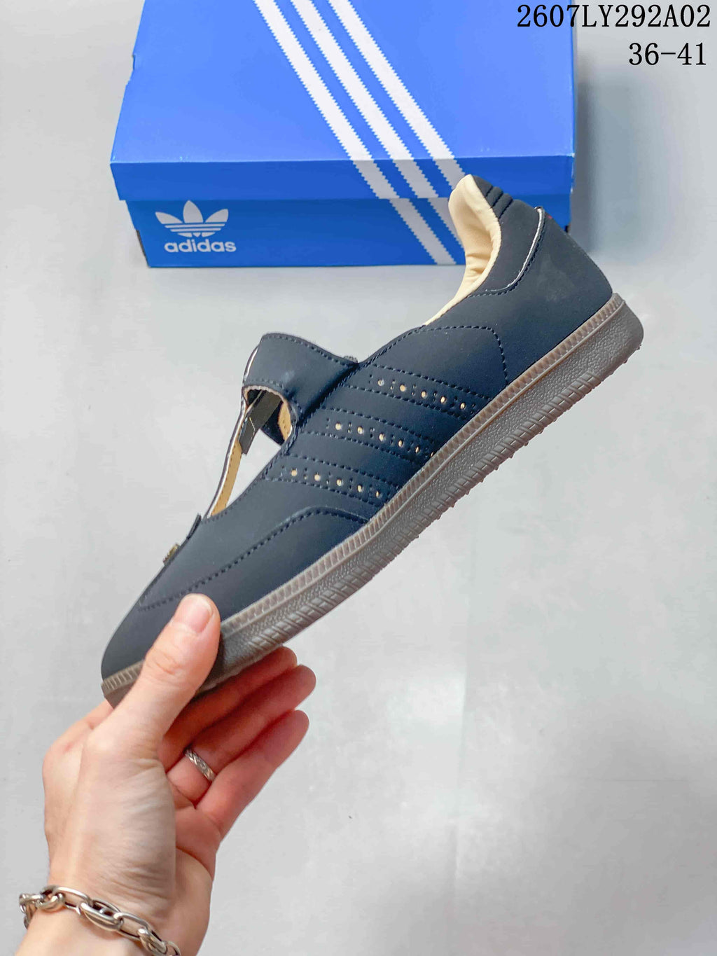 Adidas Samba Jane Mary Jane Sneakers in Navy 2607LY292A02 - product image from the listing.