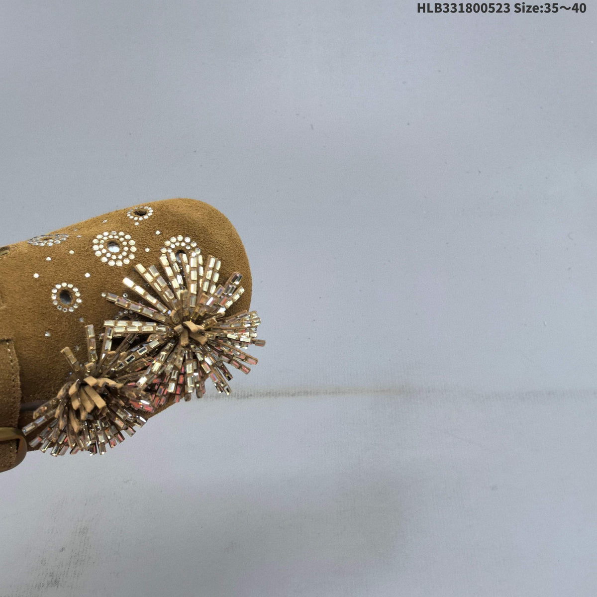 GG-CC Firework Embellished Brown Mule Clogs - product image from the listing.