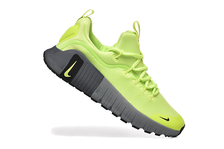Lime Green and Charcoal Grey Nike Free Sneakers - product image from the listing.