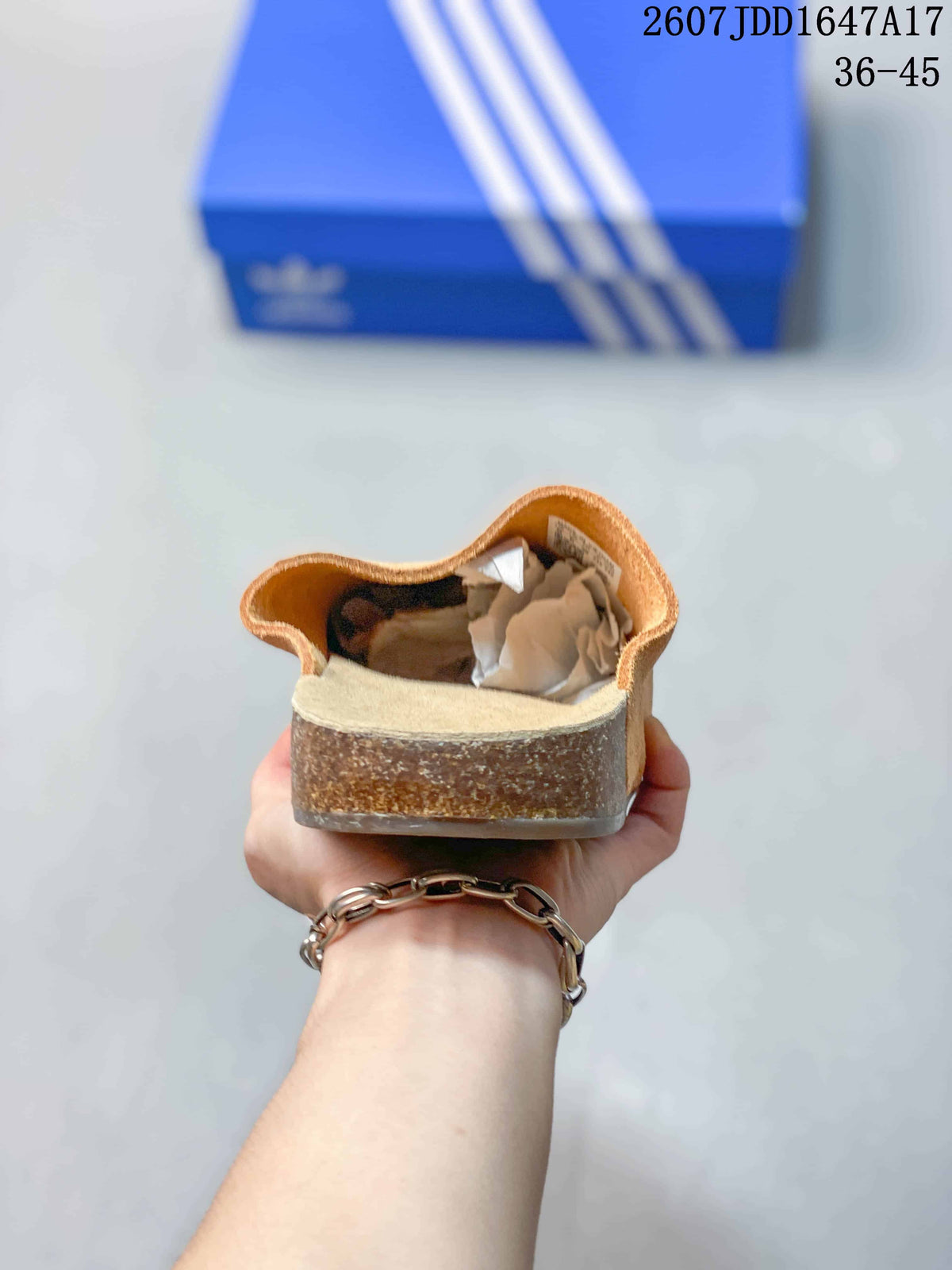 adidas Originals Adimule Slip-On Mule in Tan JQ4367 - product image from the listing.