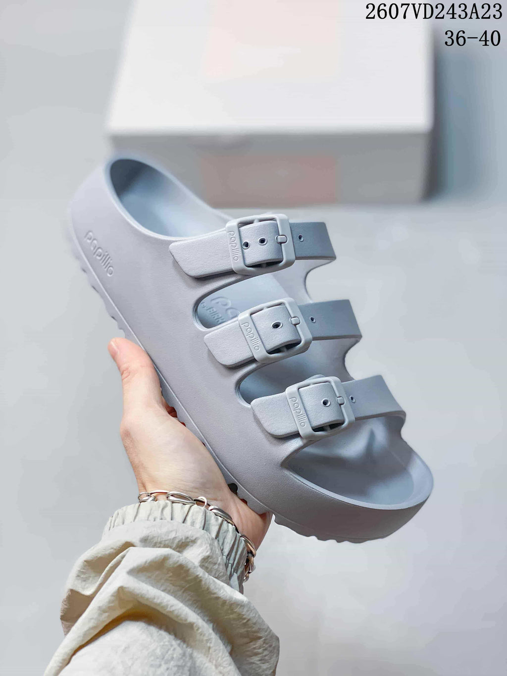 Papillio Arizona ESD Three-Strap Sandals by Birkenstock - product image from the listing.