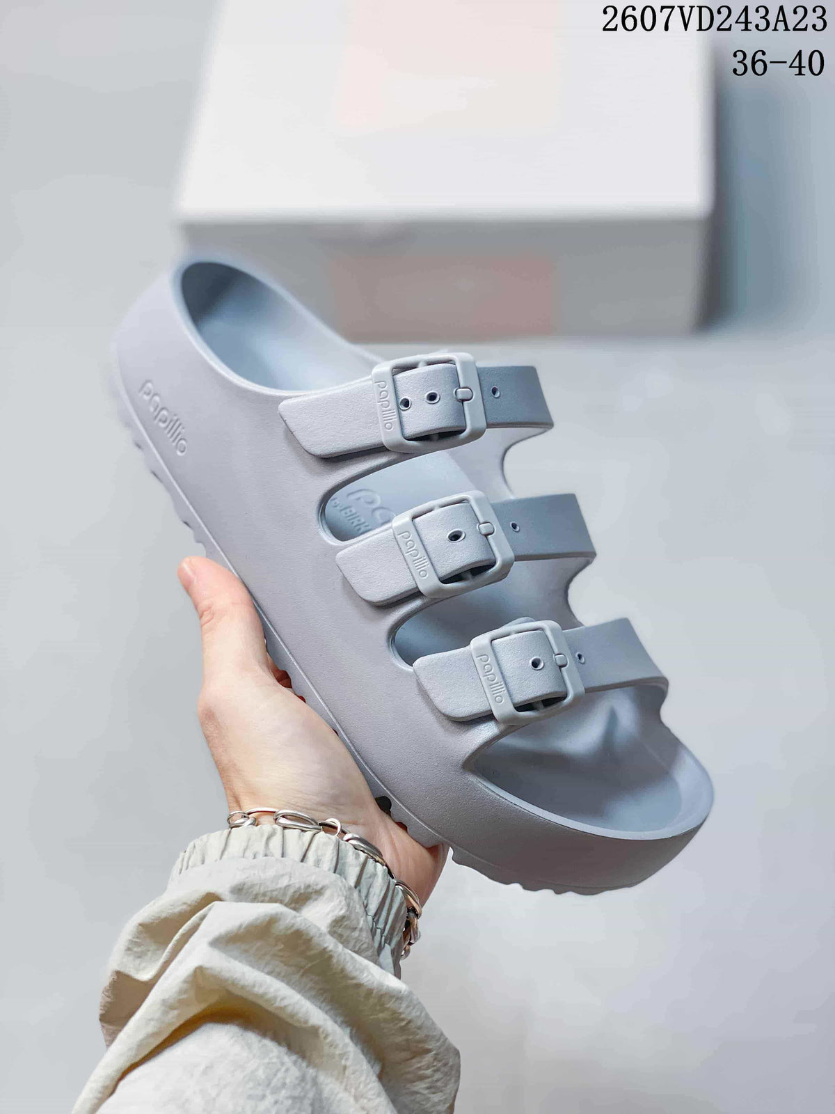 Papillio Arizona ESD Three-Strap Sandals by Birkenstock - product image from the listing.