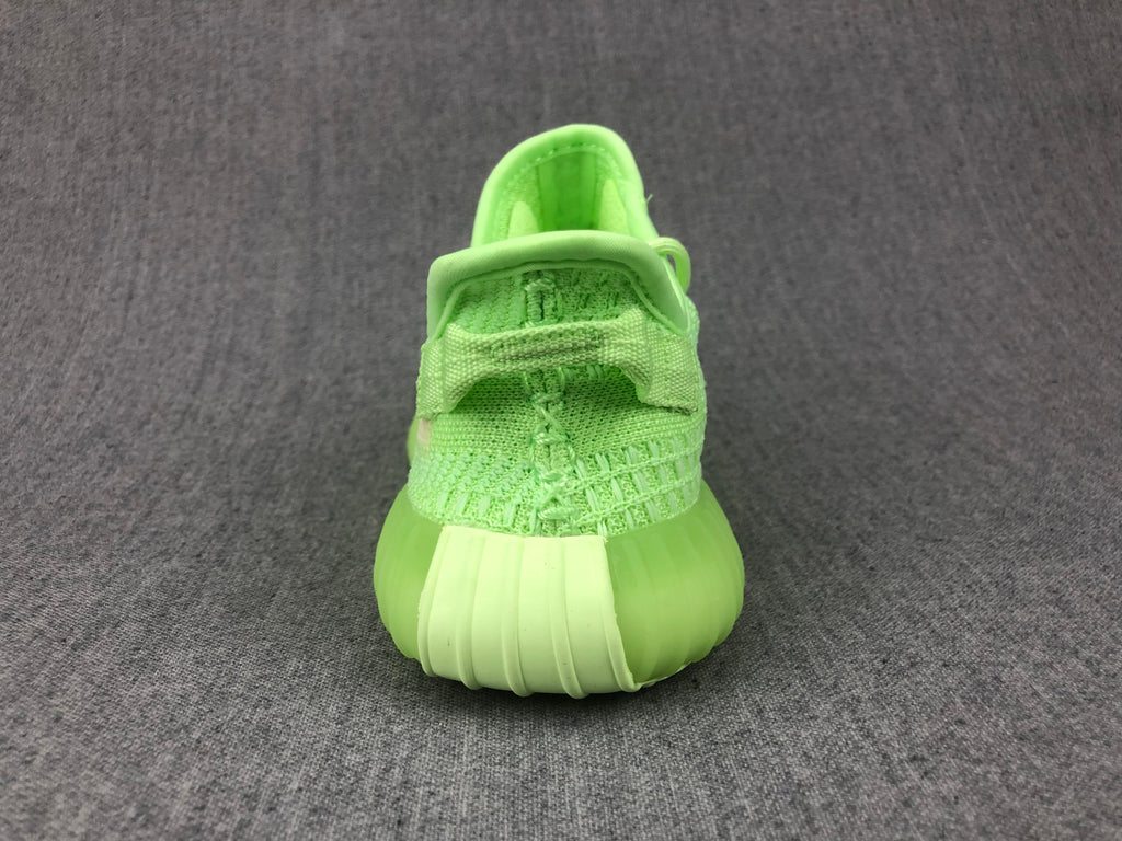 Adidas Yeezy Boost 350 V2 Kids Sneakers in Glow in Green - product image from the listing.
