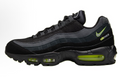 Nike Air Max 95 Sneakers in Black and Volt Green - product image from the listing.