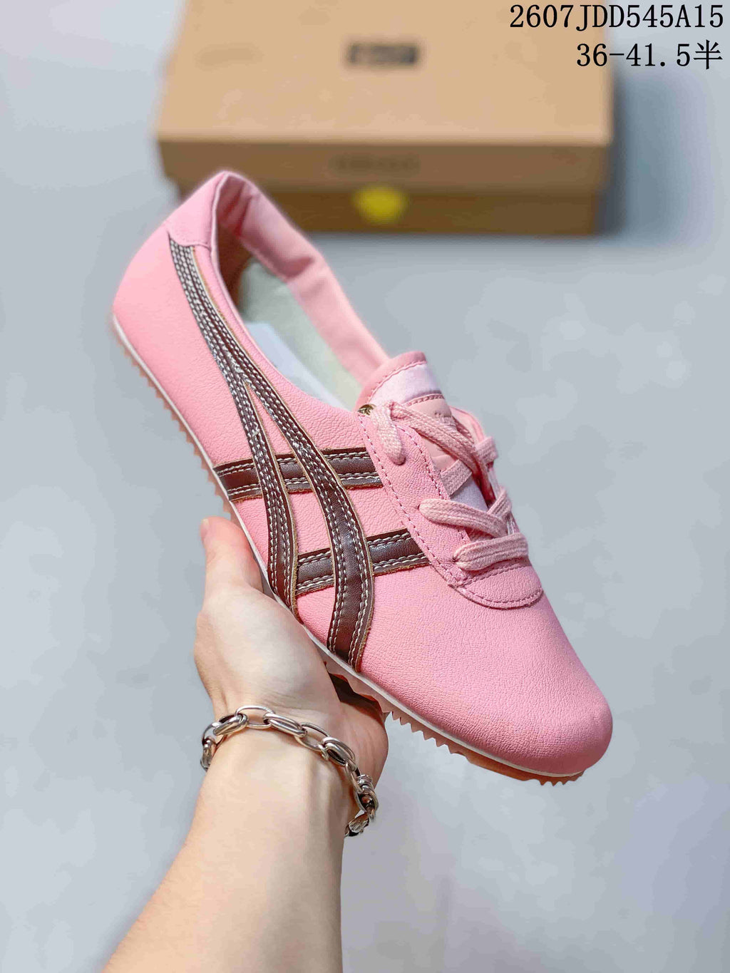 Versace x Onitsuka Tiger Tai-Chi Sakura Sneakers in Pink - product image from the listing.
