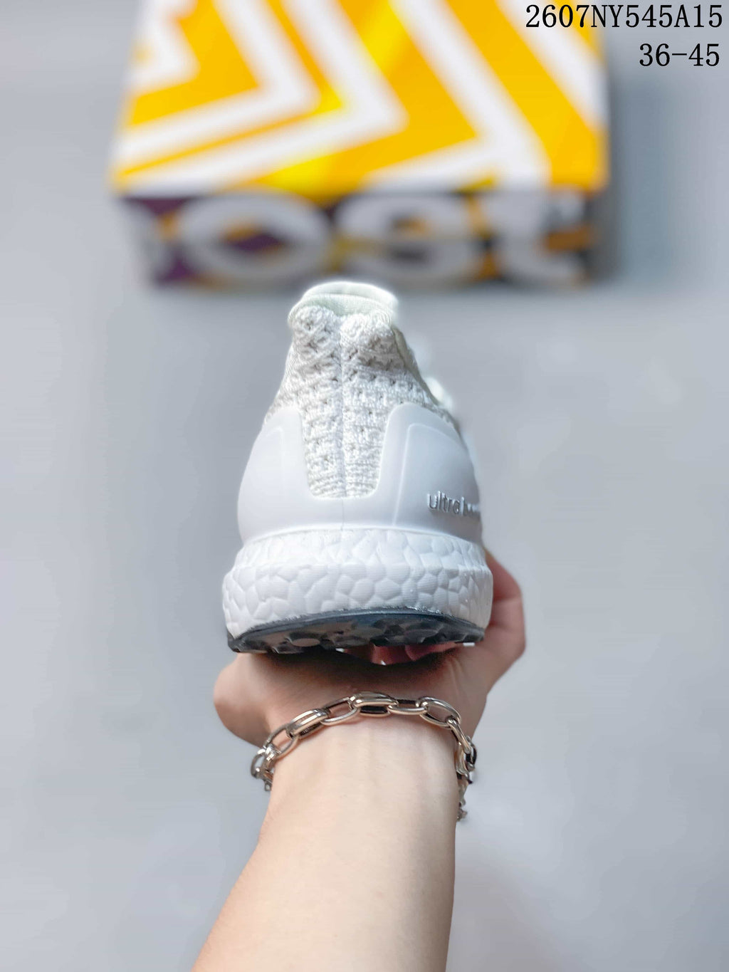 Adidas Ultraboost Running Sneakers in Light White 2607NY545A15 - product image from the listing.
