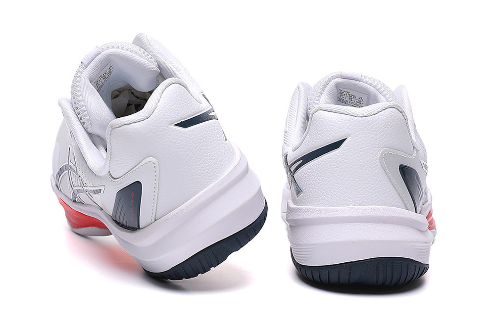 ASICS White, Navy and Red Court Trainers - product image from the listing.