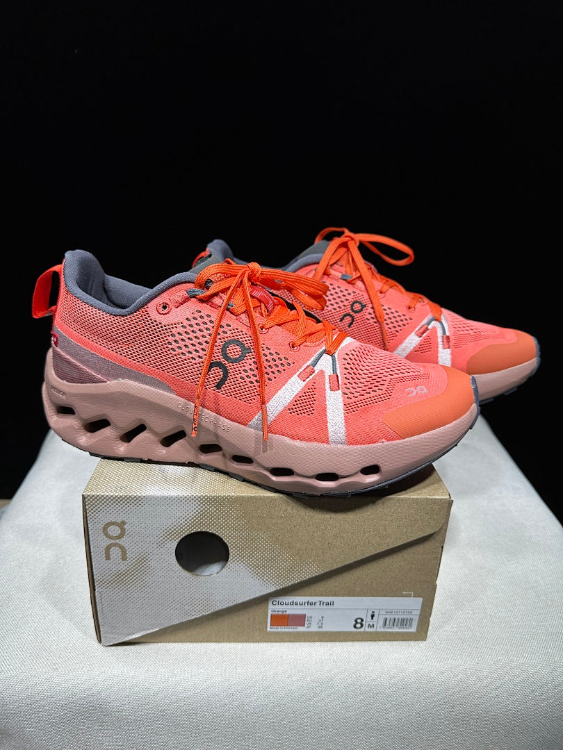 Orange On Cloudsurfer Trail Running Shoes - product image from the listing.