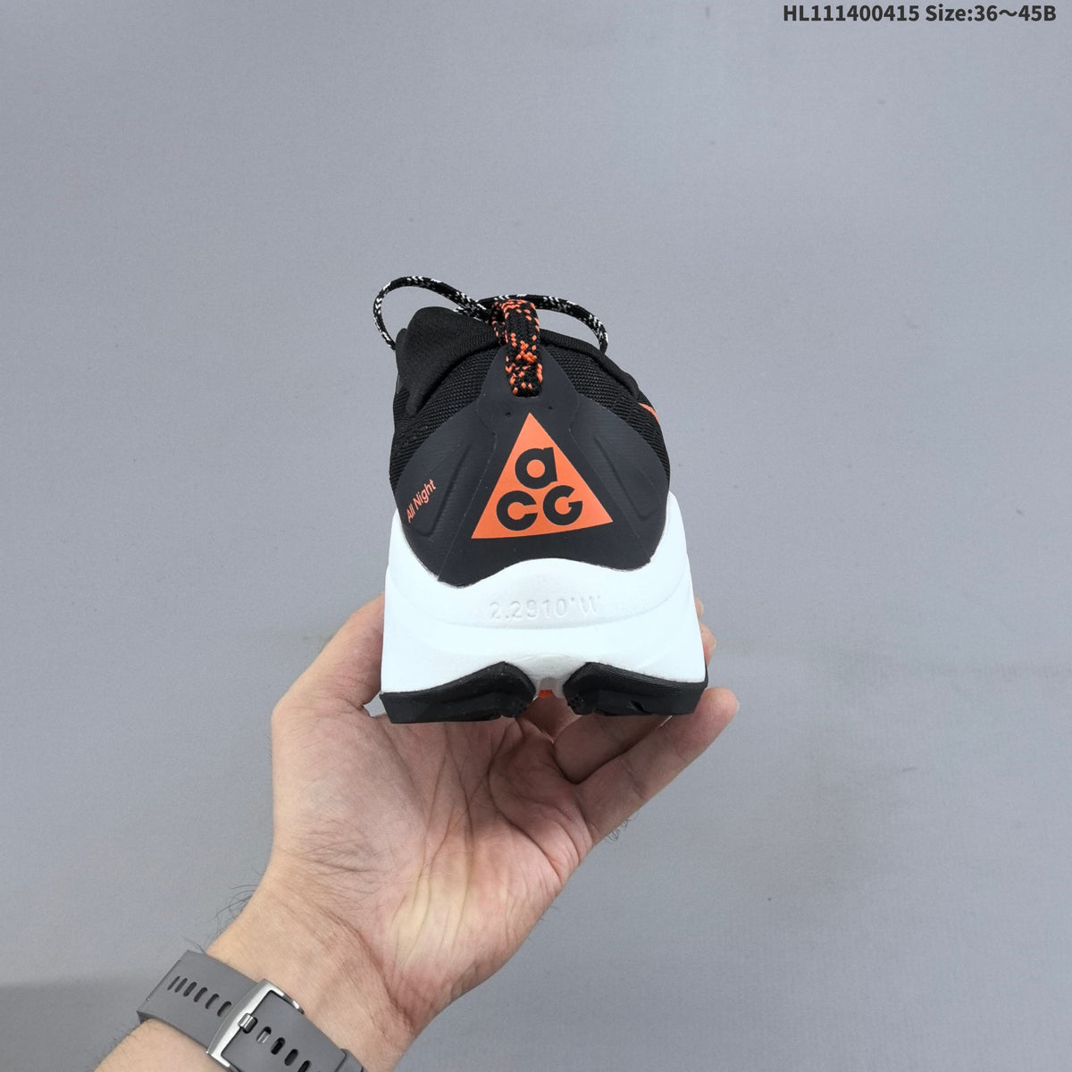 Nike ACG Zegama Trail Running Shoes, in Black and Orange - product image from the listing.