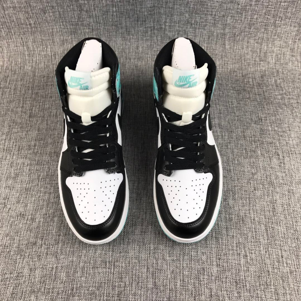 Air Jordan 1 High Mint Green Black White Sneakers - product image from the listing.