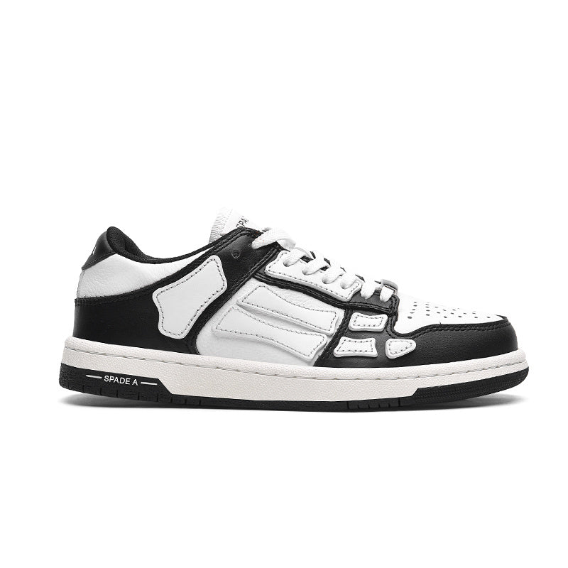 Black and White Spade A Low-Cut Sneakers MFS003-004 - product image from the listing.