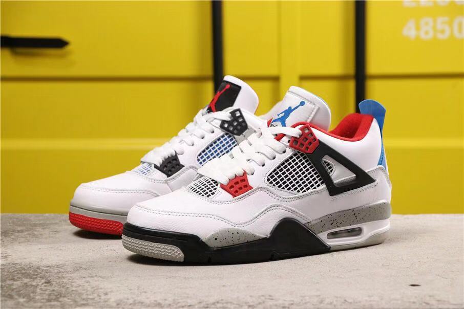 Air Jordan 4 Tattoo What The Sneakers White Multicolor - product image from the listing.