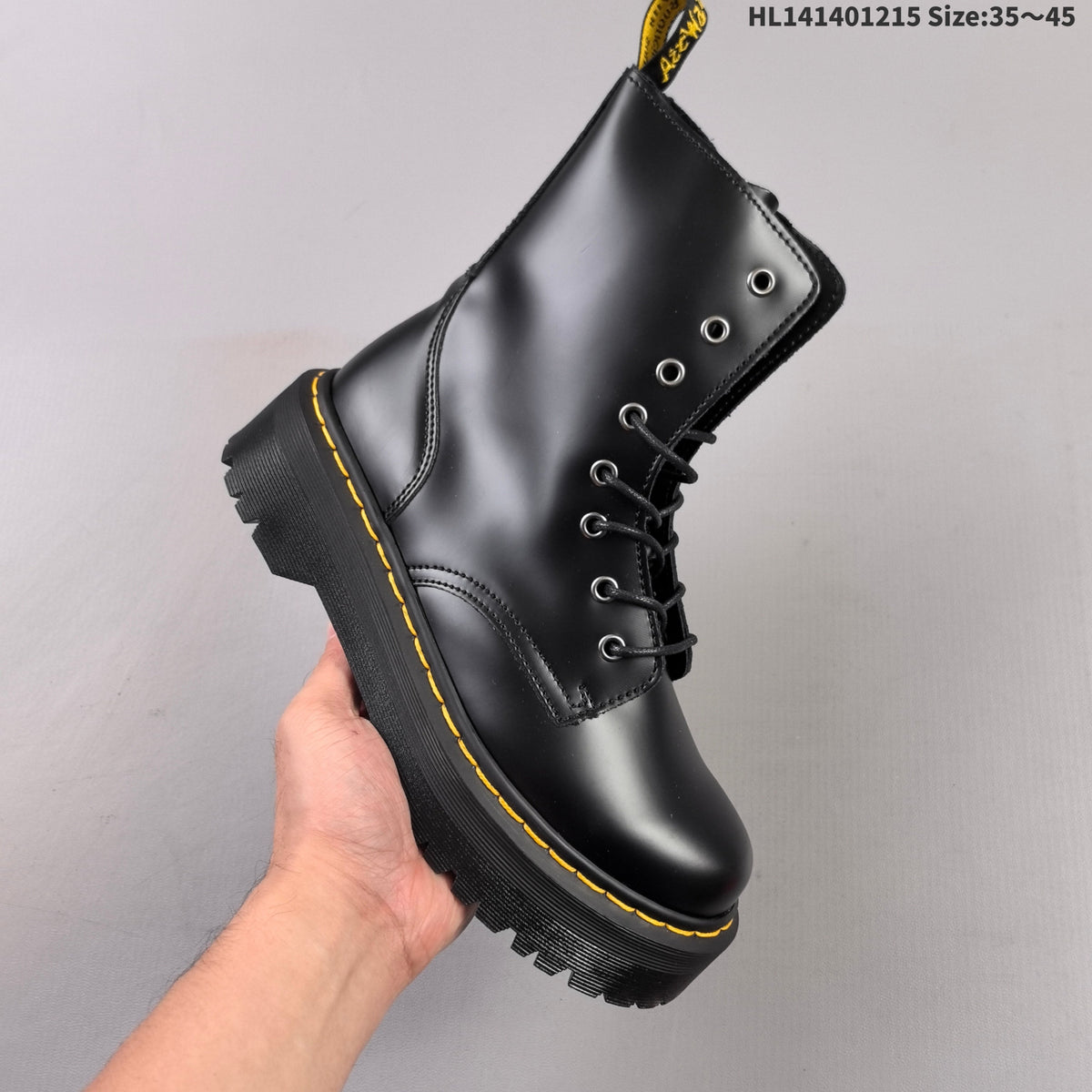 1057 Black Platform Lace-Up Boots by Dr. Martens - product image from the listing.