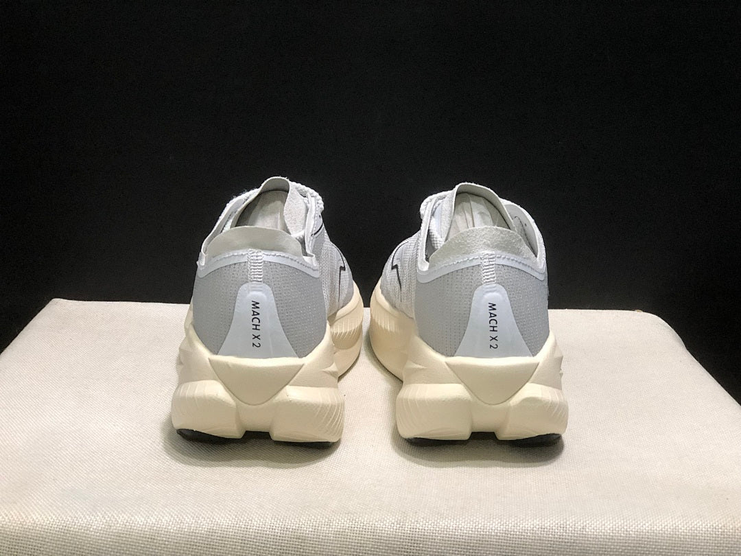 White and Gray HOKA Mach X 2 Running Shoes - product image from the listing.
