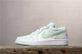 Nike Dunk Low Sneakers in Light Green Pink 554723-051 - product image from the listing.