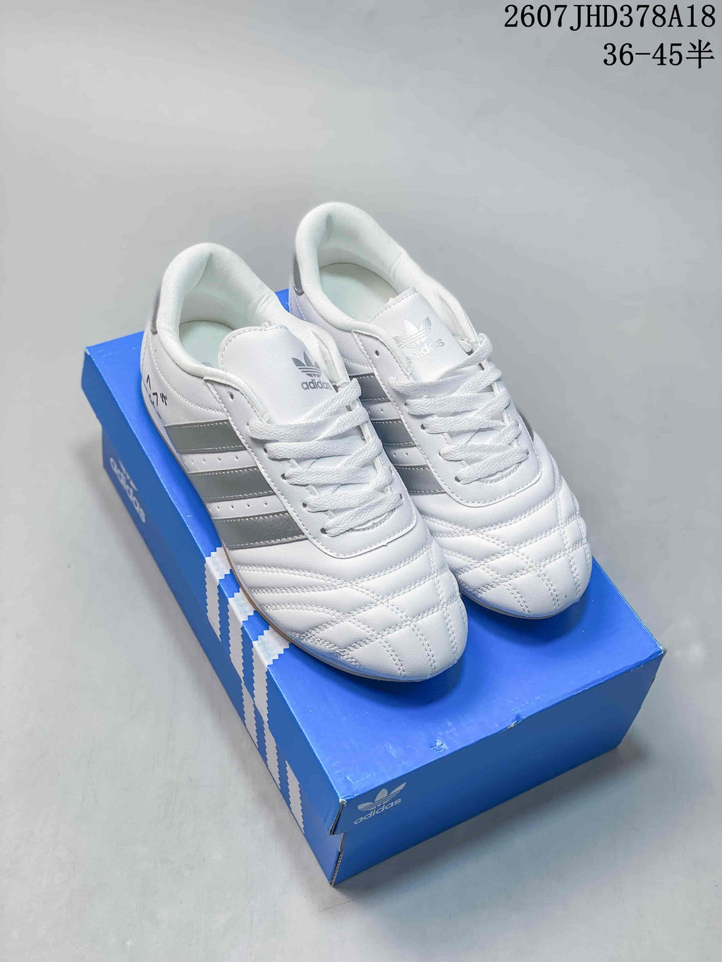 adidas Taekwondo SMIL-LS Sneakers in White Black 2607JHD378A18 - product image from the listing.