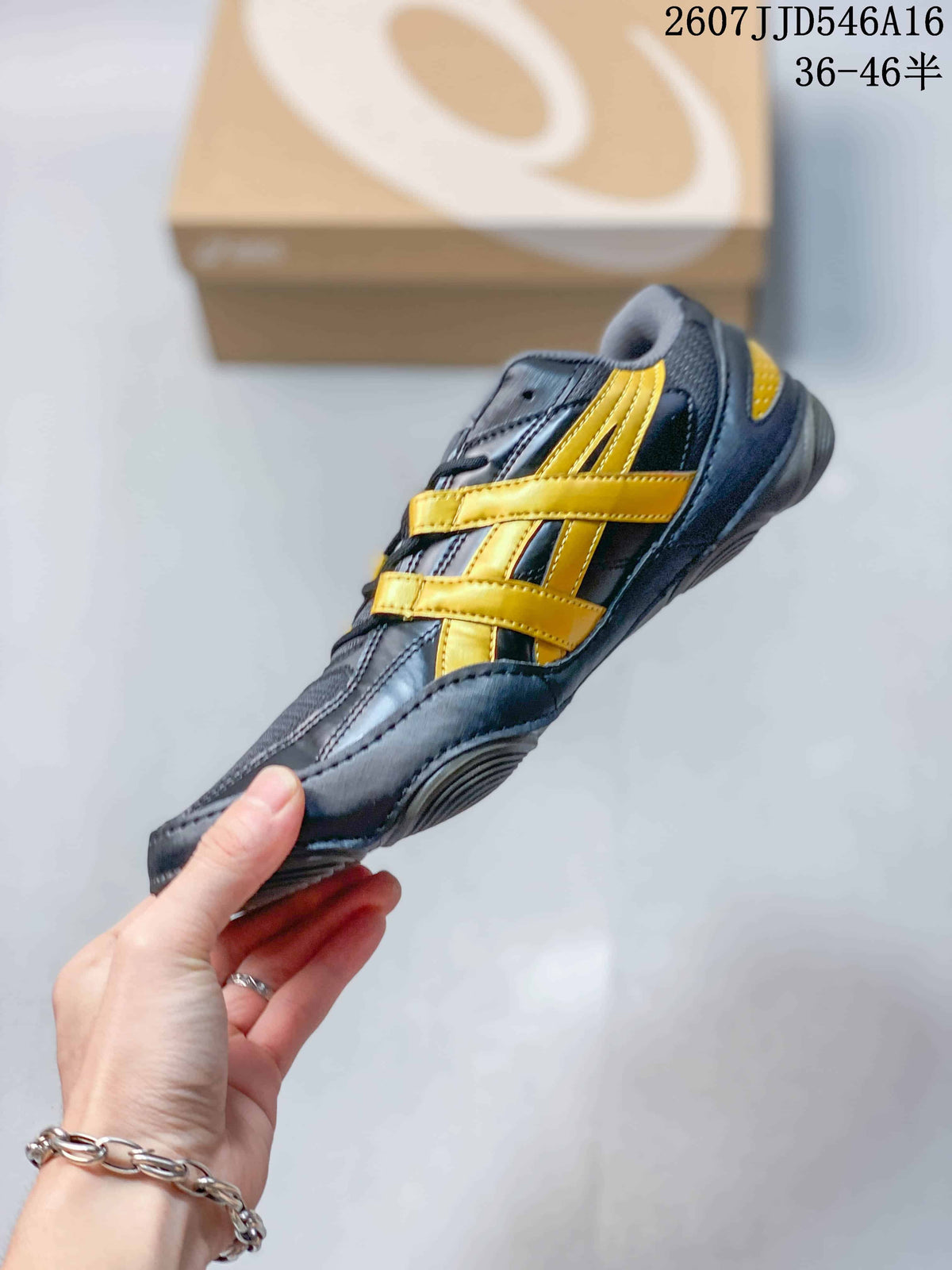 ASICS Hypersync Navy Yellow Retro Trainers 07JJD546A16_003 - product image from the listing.