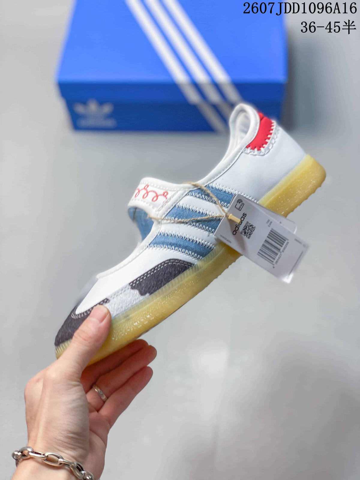 adidas Samba Jane W White Velcro Trainers 711060TIT - product image from the listing.