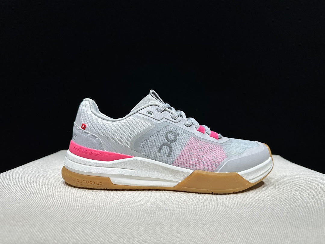 On THE ROGER Advantage Pro Sneakers in Light Grey Orange - product image from the listing.