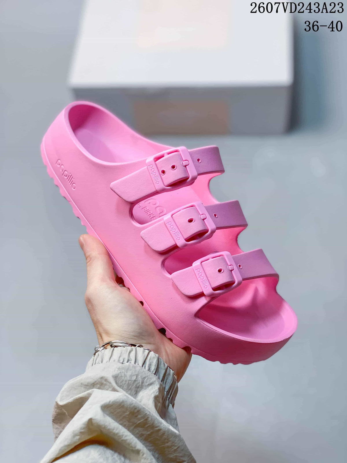 Papillio Arizona ESD Three-Strap Sandals by Birkenstock - product image from the listing.