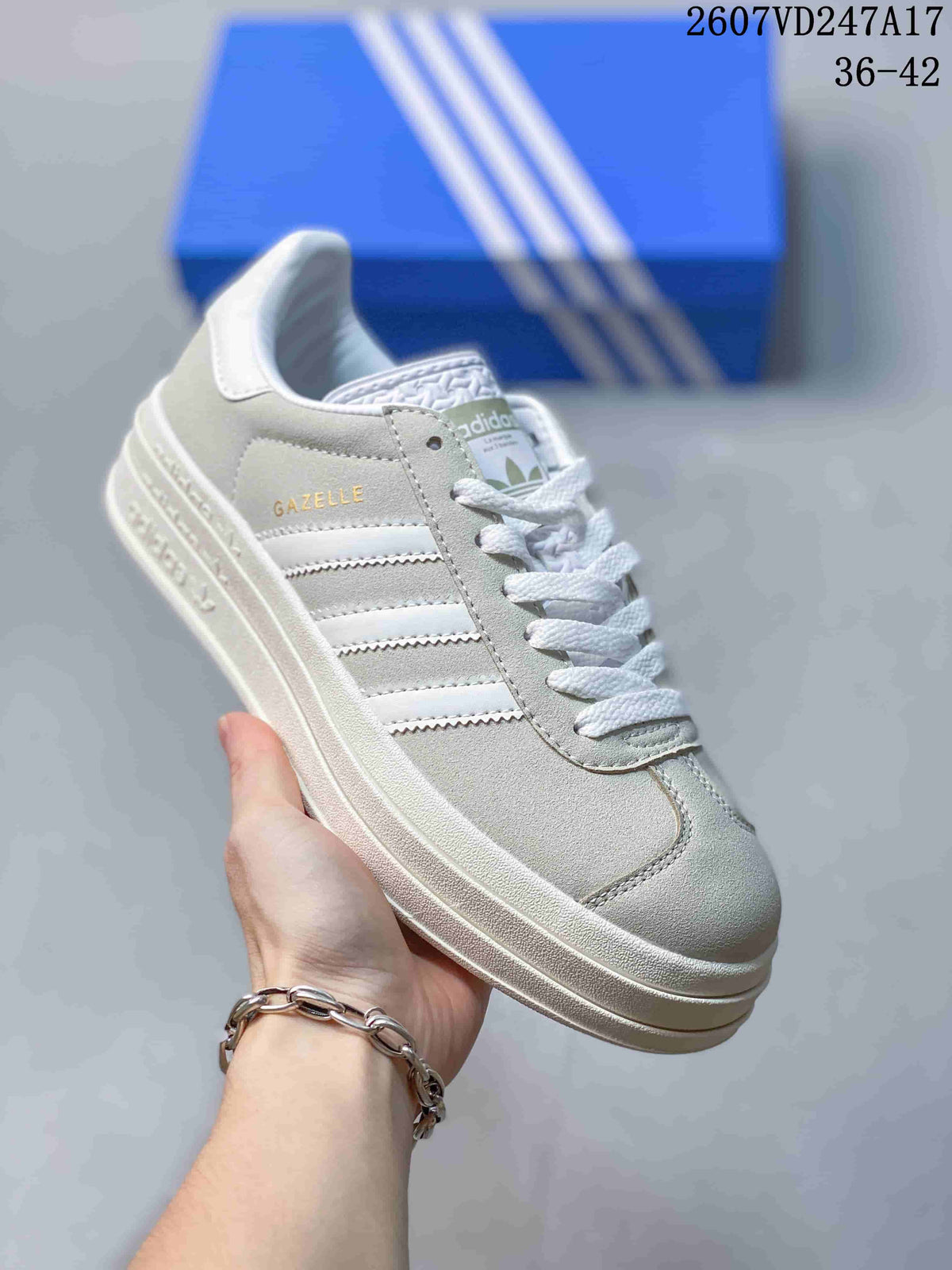 Light Gray adidas Gazelle Bold Sneakers - product image from the listing.