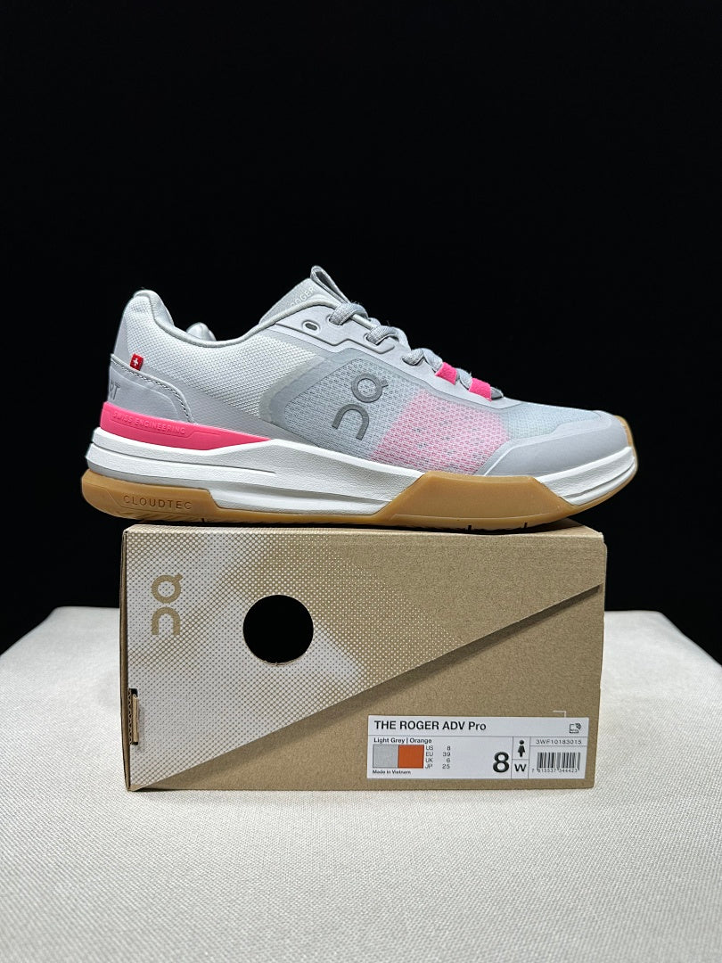 On THE ROGER Advantage Pro Sneakers in Light Grey Orange - product image from the listing.