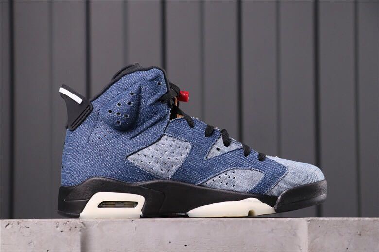 Air Jordan 6 Washed Denim Sneakers - product image from the listing.