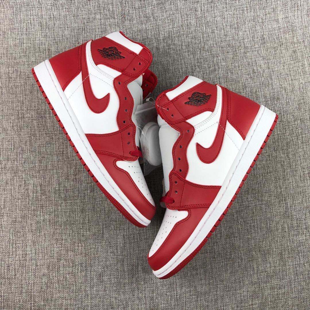 Jordan New Beginnings High-Top Sneakers in White Red CT6252-900 - product image from the listing.