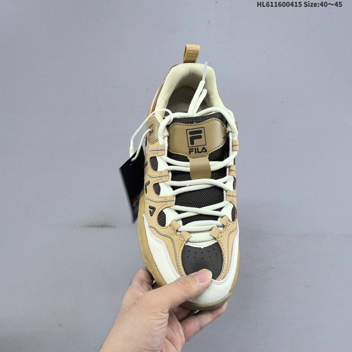 FILA Muffin WE Low-Top Sneakers, in Tan and Cream F12M541106FTW - product image from the listing.