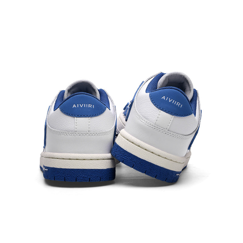 Low-Top Sneakers in White and Blue MFS003-123 - product image from the listing.