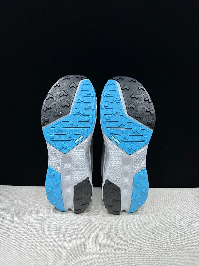 On Cloudsurfer Trail 2 Waterproof Trail Running Shoes in Gray Blue - product image from the listing.