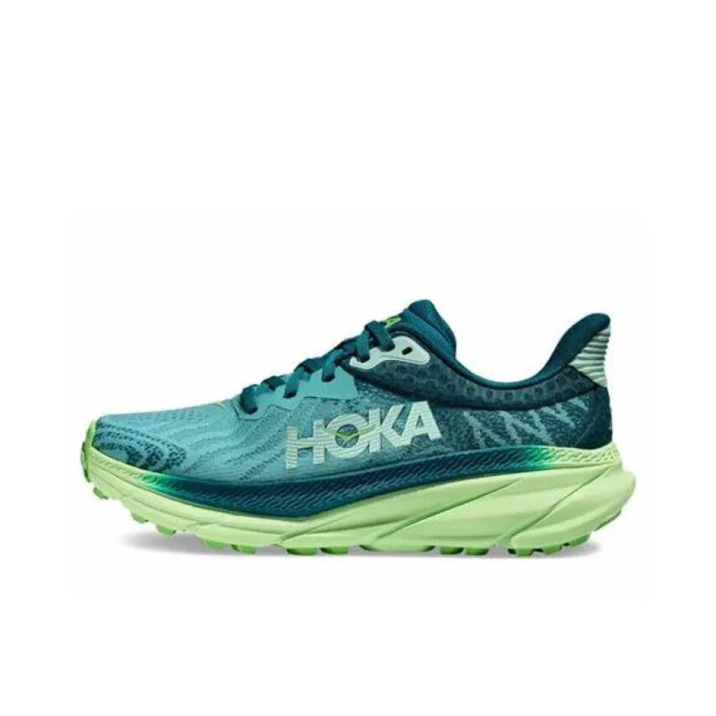 HOKA Challenger 7 Trail Running Shoes in Blue Green - product image from the listing.