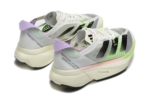 Adidas Adizero Adios Pro 3 Running Shoes in White Green - product image from the listing.