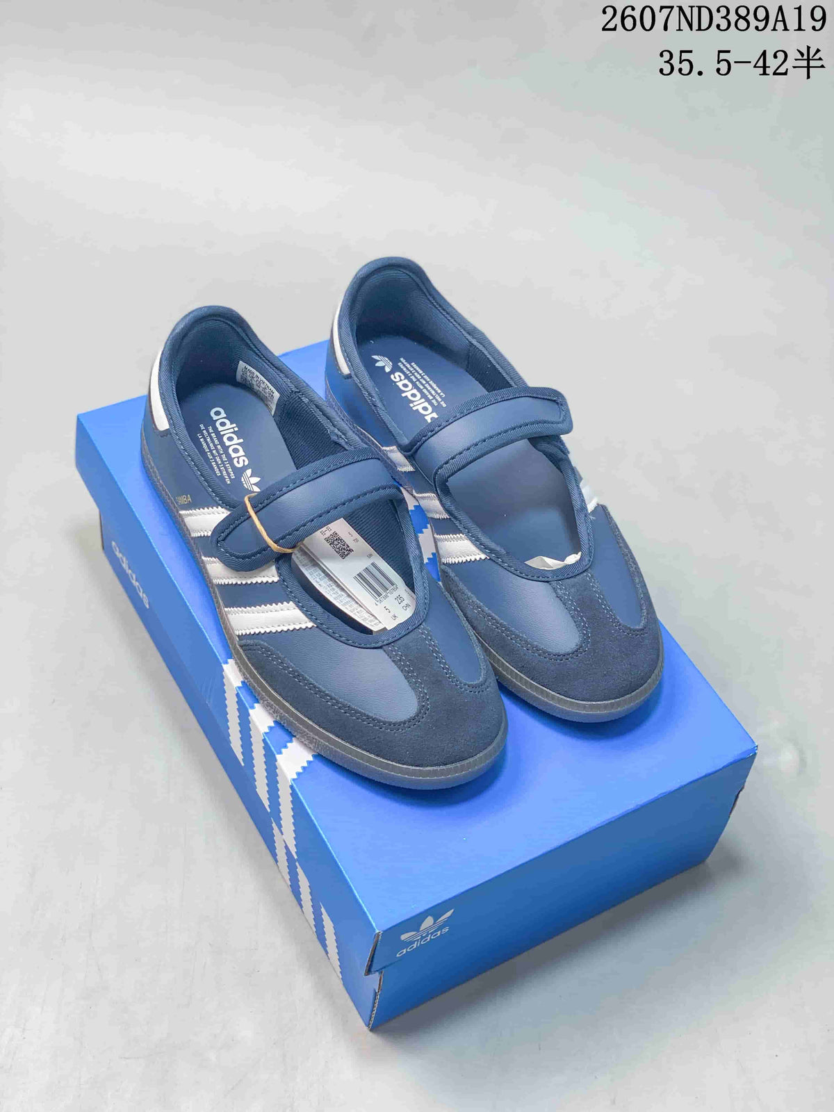 adidas Samba Jane Mary Jane Sneakers in Silver Blue Pink - product image from the listing.