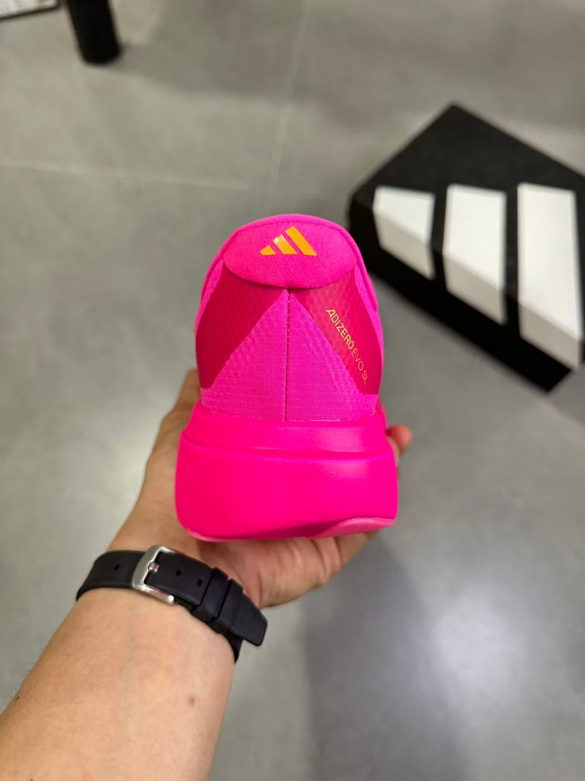 Magenta adidas Lightstrike Pro Running Shoes KI6902 - product image from the listing.