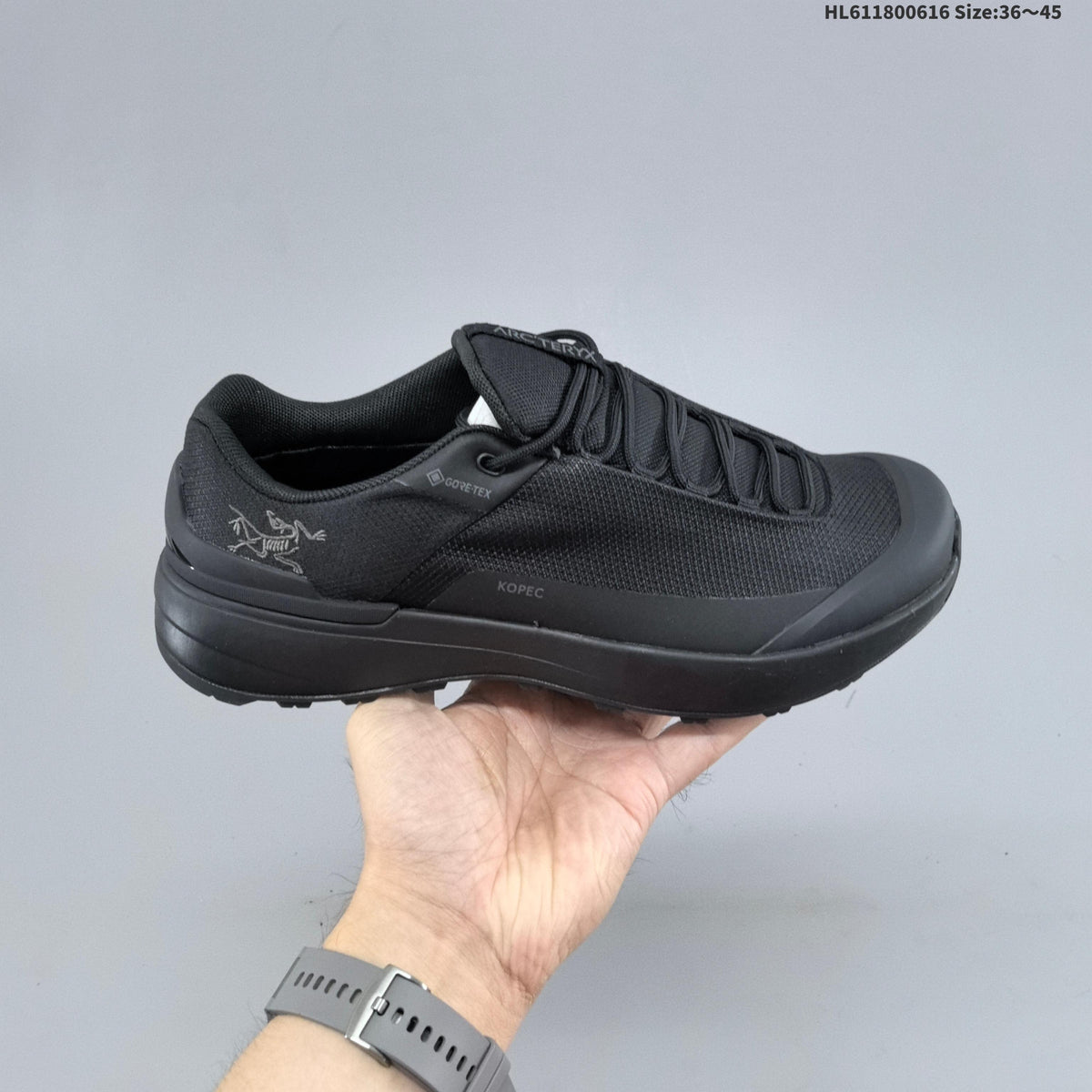 Arc'teryx Norvan Kopec GTX Low Hiking Shoes, in Black - product image from the listing.