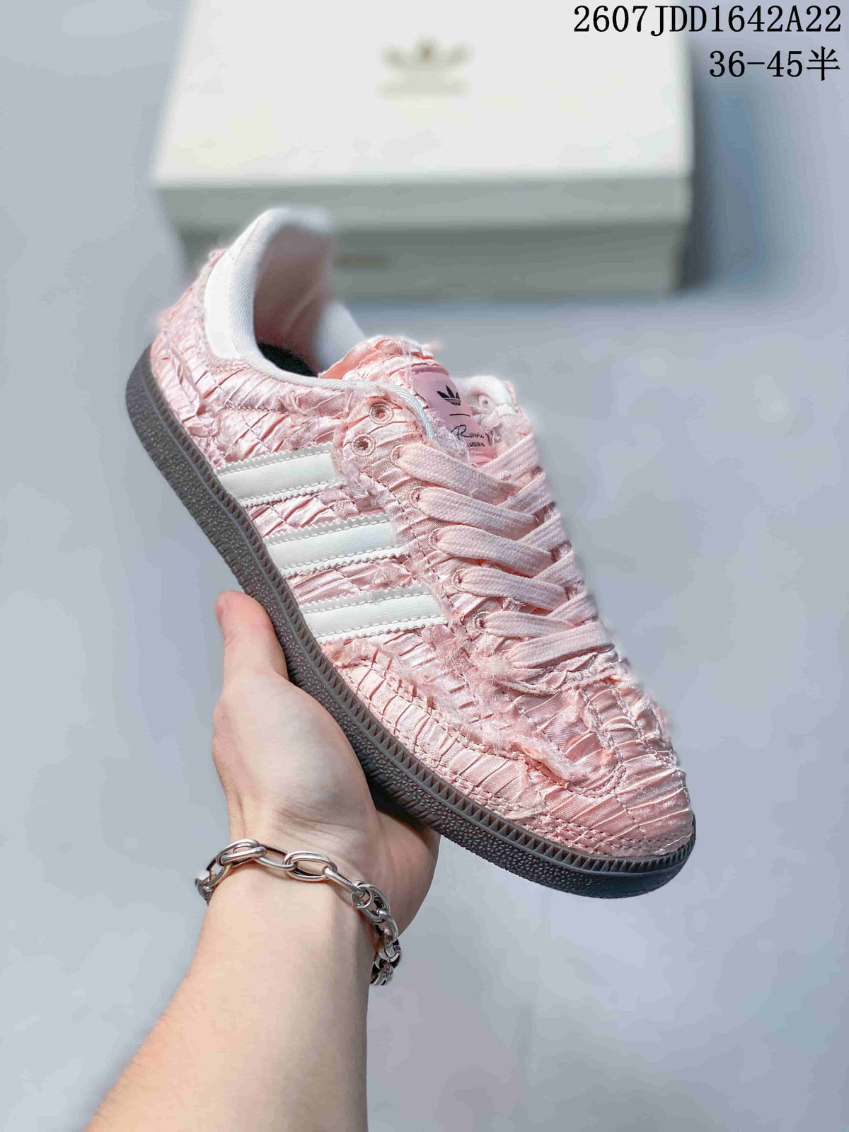 adidas Originals x Caroline Samba OG Ruched Low-Cut Sneakers - product image from the listing.