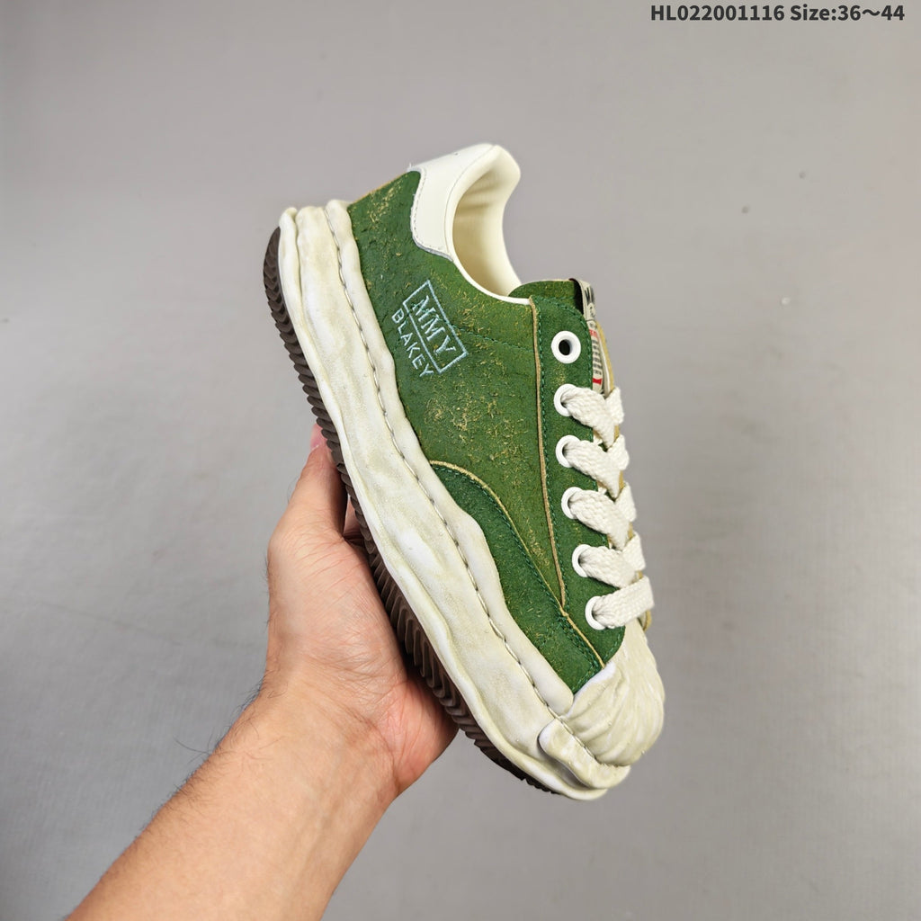 Maison Mihara Yasuhiro Blakey Sneakers in Green - product image from the listing.
