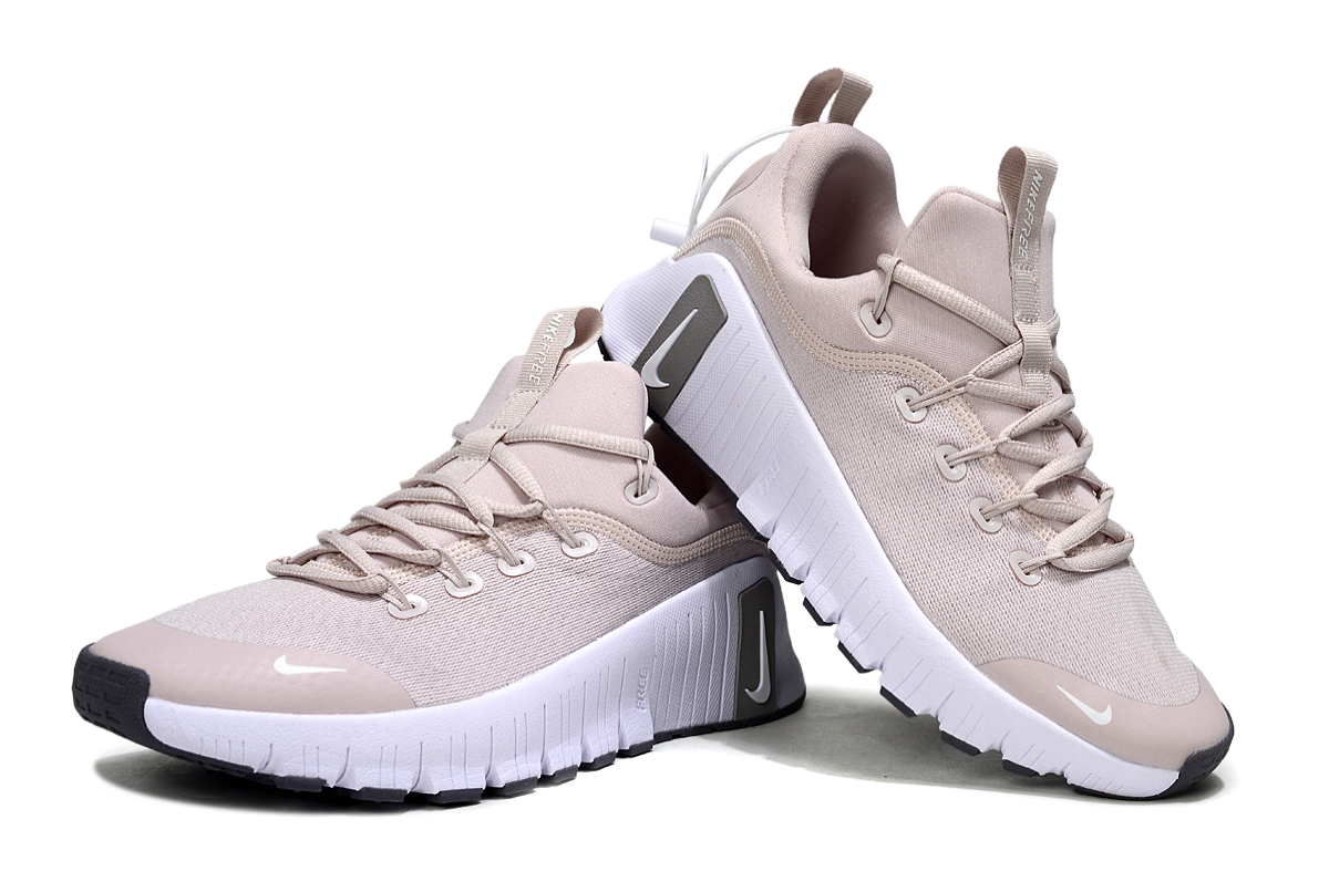 Taupe and White Nike Free Running Shoes - product image from the listing.