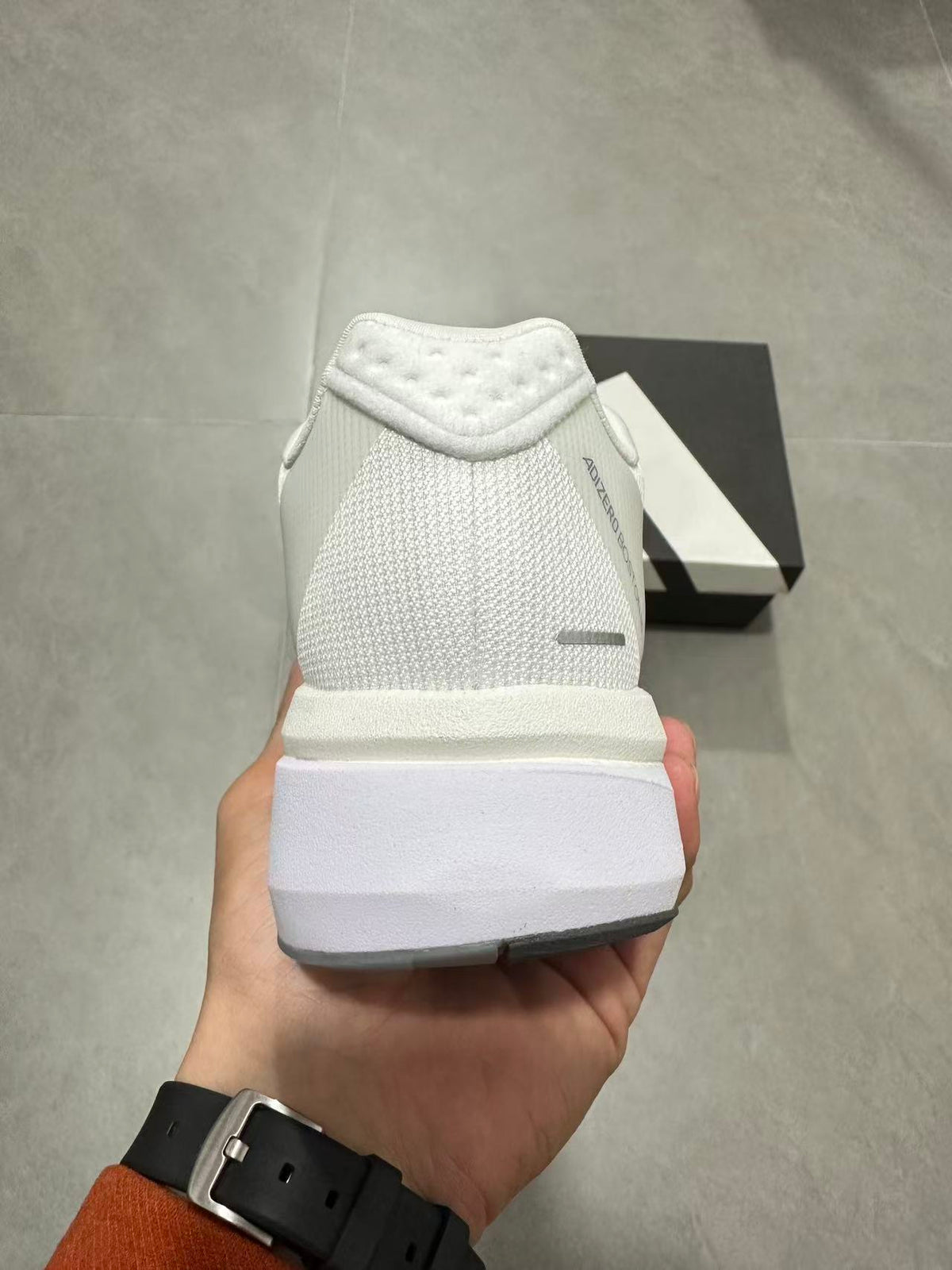 adidas Adizero Lightstrike Pro Running Shoes in White Black JS4939 - product image from the listing.