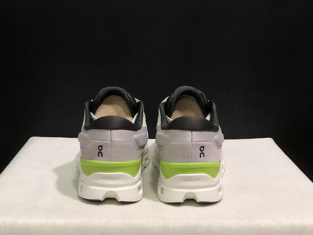 On Cloudstratus 3 Running Shoes, in White Grey Green - product image from the listing.