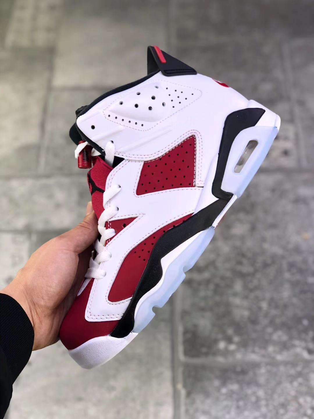 Air Jordan 6 Gatorade Sneakers Red White CT8529-106 - product image from the listing.