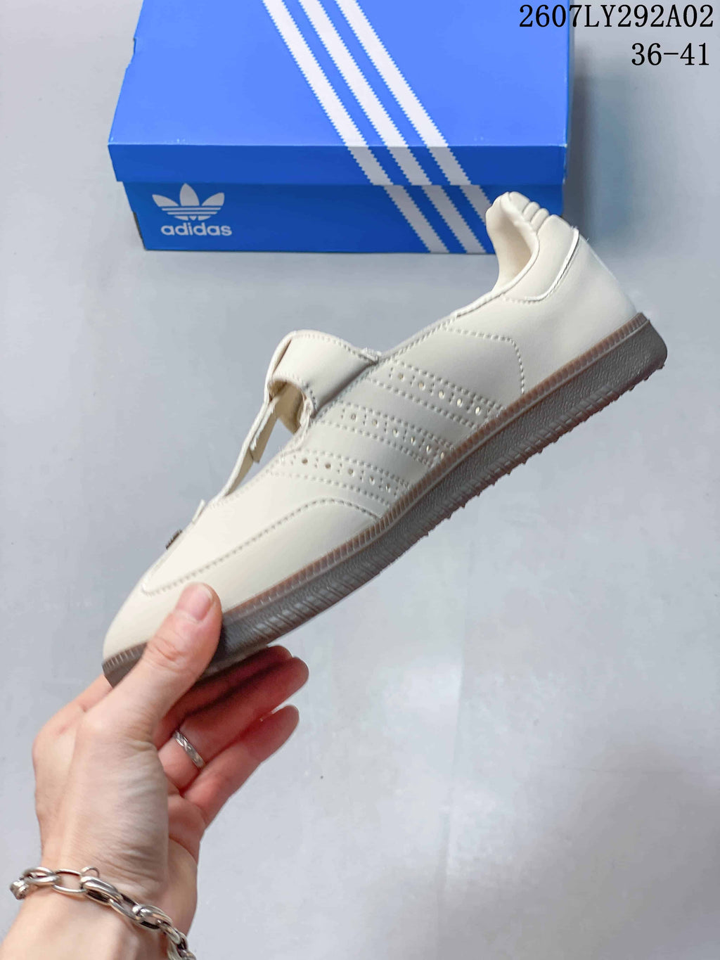 Women's adidas Originals Samba Jane Mary Jane Sneakers Cream - product image from the listing.
