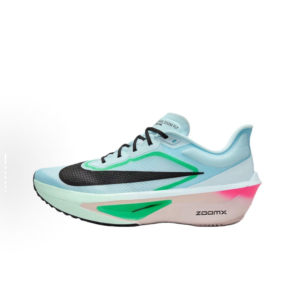 Light Blue Nike Zoom Fly 6 Running Shoes - product image from the listing.